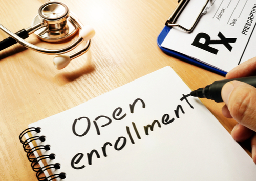 A note for a reminder about open enrollment.
